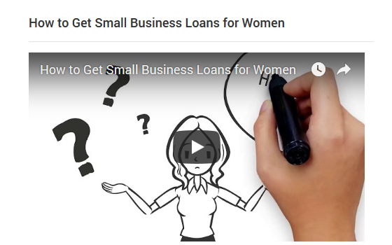 Small Business Loans for Women Video